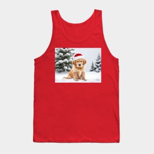 Cute lab puppy in the snow Tank Top